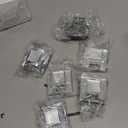 Tatuo 6 Pcs Stick on Knobs Adhesive Cabinet Handles Acrylic Mirror Pull Handles Clear Beveled Mirror Knobs Small Square for Cabinet Wardrobe Windows Drawer Door(1.75'' X 1.75'')