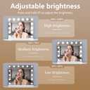 Vanity Mirror with Lights Lighted Makeup Mirror with Dimmable LED Bulbs,3 Color Lighting Modes,USB Charging Port Touch Control,Sturdy Metal Frame Design,White (50x40cm, 4.70)