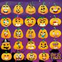 2 x 48 Halloween Stickers - Make a Pumpkin Face Stickers Decorations