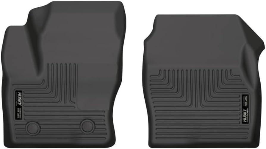 Husky Liners Weatherbeater Floor Mats | Fits 2020-2024 Ford Transit Connect w/Vinyl Flooring | Front Row, 2-pc Black - 13351