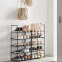 SONGMICS Shoe Rack, 10-Tier Shoe Shelf, Shoe Storage Organizer, 11 x 17.7 x 68 Inches, Metal Frame, Non-Woven Fabric Shelves, for Entryway, Bedroom, Black ULSH010B02