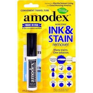 Amodex Ink & Stain Remover Traveler 0.5oz Bottle with Built-in Brush