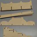 IMIKEYA Wooden Greeting Card Display Stand Postcard Display Shelf Tiered Rack for Retail Events