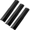 Universal Adjustable Grill Heat Plate Replacement for Gas Grill, Porcelain Steel Heat Plate Shield, Flavorizer Bar, Extends from 11.75" Up to 21" L (Pack of 3)