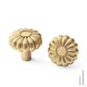 goldenwarm 2 Pack Gold Dresser Knobs for Drawer Knob for Cabinet Pulls Luxury Hardware Handle Brushed Brass Vintage Pull