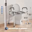 Loyoda Toilet Seat Riser with Handles,Raised Toilet Seat for Seniors with Adjustable Height & Width, 400 lb Capacity Handicap Elevated Toilet Seat for Elderly, Pregnant, Fit Any Toilet