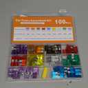 100 Pcs Standard Fuses Kit, Car Fuses Assortment Kit - Standard Size (3A 5A 7.5A 10A 15A 20A 25A 30A 35A) Automotive Blade Fuse for RV, Car, Truck, Marine, Boat, Motorcycle