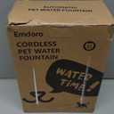 Cat Water Fountain Cordless, Stainless Steel Pet Water Fountain Wireless  3.2L/108oz Battery Operated Automatic Water Dispenser for Cats Indoor, with Motion Sensor & Quiet Pump (4 Filter & Sponge)