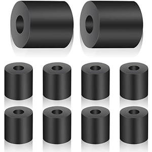 10Pcs Tear Resistant Multi-Purpose Rubber Spacer 1" OD x 3/8" ID x 1" Thick Rubber Bushing Solid Smooth Round Neoprene Rubber Washers for Car,Motor,Bars Accessories
