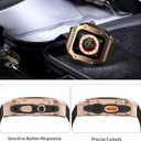 316L Stainless Steel Case with Band for Apple Watch Ultra 3/2/1 49mm, Series 11/10 46mm, Luxury Rugged Military Protective Metal Cover Tactical Heavy Duty Protection Strap