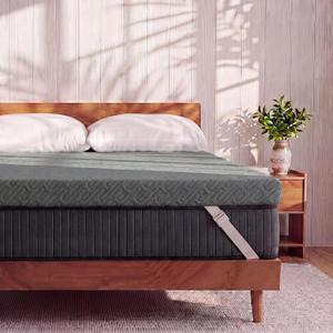 VALUXE 3 Inch Gel Memory Foam Mattress Topper Full Size High Density Cooling Pad Pressure Relief Bed Topper Grey (with Removable & Washable Bamboo Cover)