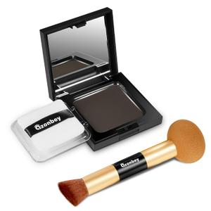Hairline Powder for Thinning Hair & Gray Roots Water & Sweat Resistant Root Touch Up Hair Color Concealer for Hair Loss, Hair Filler for Women & Men, with Brush (Dark Brown)