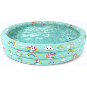 Jasonwell Inflatable Baby Kiddie Pool - Toddler Pool Kids Paddling Baby Swimming Pools Blow Up Ball Pit Infant Wading Pools for Backyard Piscina Inflable para Nios (51in Unicorn)