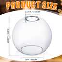Glooglitter 2 Pack Fixture Replacement Globe Shade 8 Inch Diameter E26 Base 1-5/8 Inch Fitter Round Glass Globe Lampshade Cover for Pendant Wall Sconce Chandelier Vanity Light (Clear), 7.87 inches x 7.09 inches