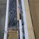 Feonase Queen Size Lift Up Storage Bed Frame, Linen Upholstered Platform Bed with Wingback Headboard, Hydraulic Storage, No Box Spring Needed, Black