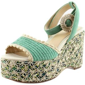 Sam Edelman womens AmberWedge Sandal (9, Turquoise Green)
