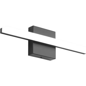 Bathroom Lights Over Mirror 16Inch LED Vanity Lights Bar 9W IP44 Modern Light Fixture for Bathroom Black Cool White 6000K