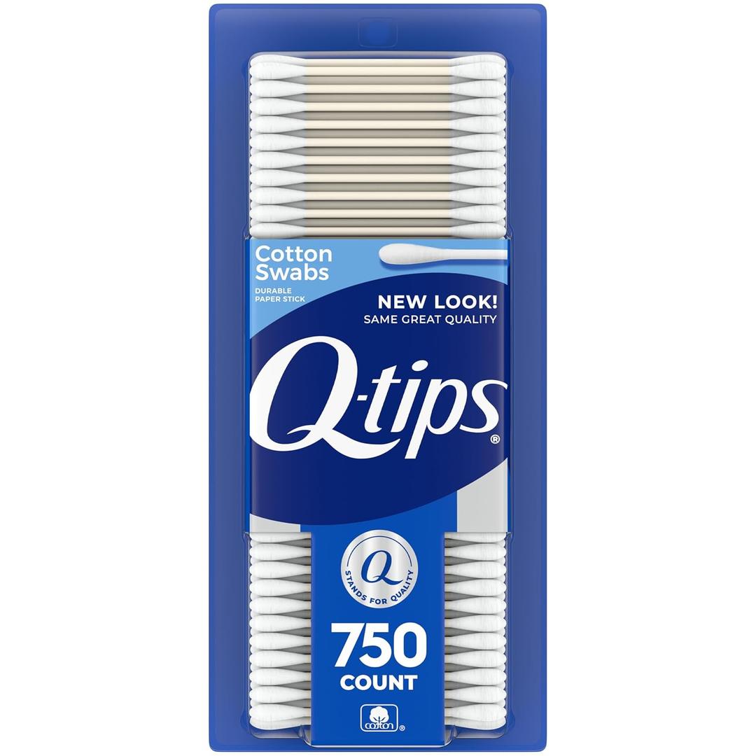 Qtips Cotton Swabs For Hygiene and Beauty Care Original Cotton Swab Made With 100% Cotton 750 Count