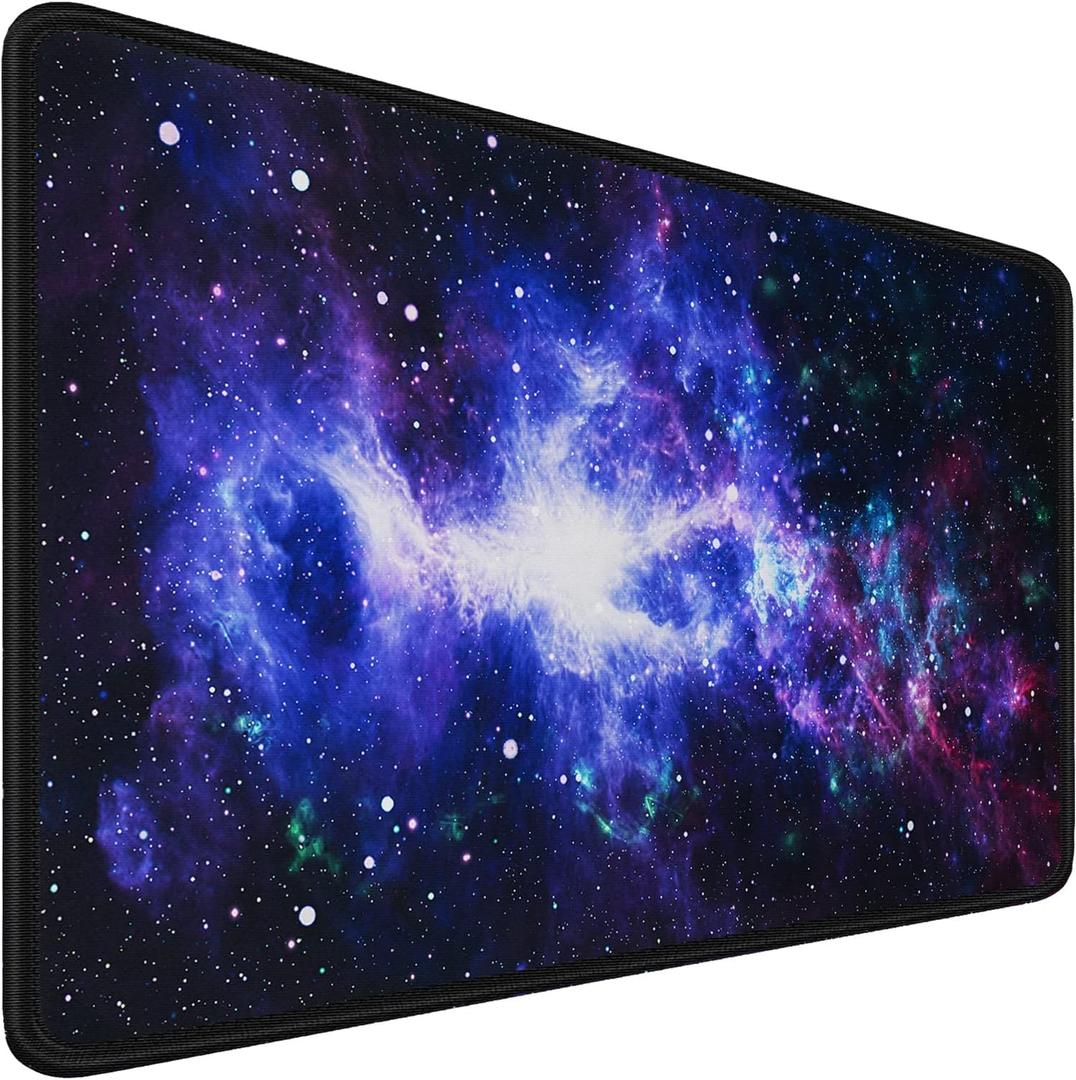 Large Mouse Pad, 31.5x15.7 inch Large Gaming Extended Computer Keyboard Mouse Mat, Water Resist Non-Slip Mousepad Rubber Base Long XXL Desk Mouse Pad for Work & Gaming, Office & Home (Star Blue)