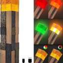 AIDYVOI Light-Up Wall Torch Lamp, 4-Color Flame Modes, Rechargeable Handheld & Wall-Mountable Decor Light, Flame Night Light for Costume Cosplay & Room Decor, Perfect for Boys Aged 6-8