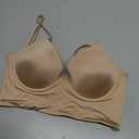 ForBaysy Low Back Bras for Women Push Up Deep V Neck Backless Bra,Low Cut Multiway Convertible Bra Wire Lifting Bralette (Beige, Large)