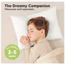 KeaBabies 2-Pack Toddler Pillows 2 Year Old to 5-14x20 Soft Organic Cotton Kids Pillow for Sleeping, Travel, School, Daycare, Nap, Toddler Bed, Machine Washable, Without Pillowcase (Soft White)