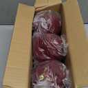 Lanpn 6 Pcs 10cm Large Christmas Baubles, Oversized Velvet Xmas Tree Ball, Big Flocked Christmas Tree Ornament, Shatterproof Plastic Bauble for Lawn Yard Holiday Hanging Decor, Burgundy 