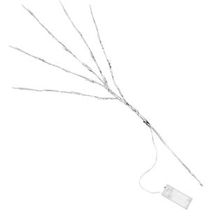 Led Lights Battery 20 Count White Easy Install Indoor Branch Lights for Home (70x36x0.5cm, Silver)
