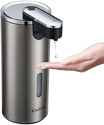 Automatic Soap Dispenser, Automatic Soap Dispenser Touchless, Kitchen & Bathroom, 3 Adjustable Volume for Liquid Soap, Water-Resistant, Hotel, Restaurant and School, Clog-Free, Stainless Steel
