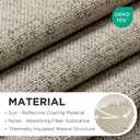 Joydeco No Drill Cordless Roman Shades, Blackout, 34.5" W × 72" H, White