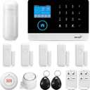 LWOHSI Home Security System,WiFi Wireless Alarm System with Door Window and Motion Sensors,Loud Siren,APP Alerts Push,Compatible with Alexa,NO Monthly Fees for Home Kids Safety (13 Piece Kits)