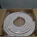 VEVEVA 50FT Copper Tubing Mini Split Line Set 1/2" OD Single Tube with Nuts,1/2" White Insulation Kit Pipe Round Metal for Air Condition,HVAC Heating System, Refrigeration,Industry, DIY