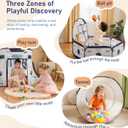 3PC Kids Play Tent with Tunnel and Ball Pit, Pop up Play Tents for Toddlers, Rocket Ship Playhouse for Indoor & Outdoor Use, Boys Spaceship Tent Set with Carry Bag, Ideal Gifts for Kids
