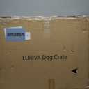 SHUSHIM 48 Inch Heavy Duty Dog Crate Kennel with Wheels, High Anxiety Indestructible Dog Crates for Large Dogs, XL XXL Extra Large Dog Crate with Removable Plastic Tray, Two Locks (Black, Square) (47.2"L x 30.7"W x 35.0"H)
