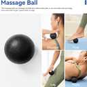 5 in 1 Foam Roller Set - Foam Roller for Legs, Muscle Roller Stick, Massage Ball, Resistance Band for Physical Therapy & Deep Tissue Muscle Massage (Black)