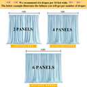 10x10ft Polyester Backdrop Blue Fabric Satin Background Curtain Engagement Baby Shower Wedding Birthday Photo Gender Reveal Photo Decoration 2 Panels 5ftx10ft TAYBSDJ117