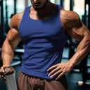 Men's Gym Workout Tank Tops - Soft Lightweight Sleeveless Muscle Shirts for Beach & Athletic Wear (3X-Large, Royal Blue)