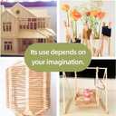 3/8 x 6 Inch 50 PCS Dowel Rods Wood Sticks Wooden Dowel Rods - Unfinished Bamboo Sticks - for Crafts and DIYers