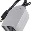 UltraPro Outdoor Outlet Timer, Dusk-to-Dawn Sensor, Single Outlet Light , Simple Automation, Weather-Resistant, Sensing , Seasonal Lights , Landscape, 1 Pack, Gray, 53634