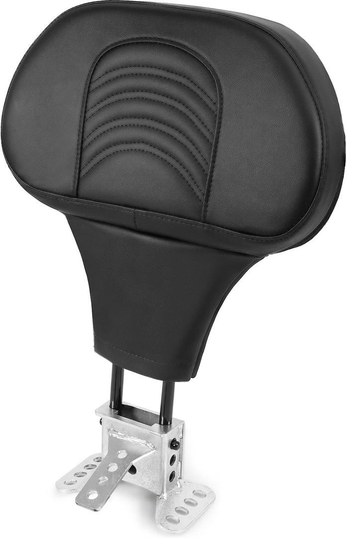 Driver Backrest For Harley Touring 1997-2026, Adjustable Plug-In Riders Backrest For Road Glide Street Glide Road King Electra Glide Ultra Limited Classic Replace P/N Mounting Kit 52589-09A (Black-Striated Style)
