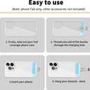 5 x TACOMEGE Phone Tether Tab for iPhone, Cell Phone Lanyard Patch, Phone Strap Replacement Part for All Full Phone Cases (Light Blue)