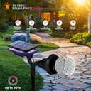 Solar Color Spot Lights Outdoor, 21 LEDs Color Changing Outdoor Lights, IP67 Waterproof RGB Multicolor Yard Solar Spotlights Auto On/Off for Pathway Garden Pool Patio Tree, 2 Pack