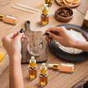 Didaey 100 Pcs Mini Glass Oil Dropper Bottle Bulk, Clear Essential Small Empty Bottles Sample Containers Perfume Liquid Vials with Cap for Traveling (15 ml,Gold)