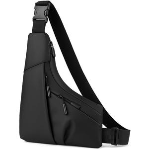 TidyCabin UrbanShield Anti-Theft Chest Sling Bag for Men  Waterproof Crossbody Travel Bag with Hidden Zippers, Secure Close-Fitting Design, Lightweight EDC Shoulder Pack  Black