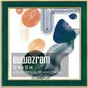 Suede 12x12 Frame - Single Frame, Elegant Green 12 x 12 Poster Frame, 12x12 Picture Frame for Artwork, Puzzles, Photos, and Movie Posters