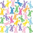 BBTO 30 Pcs Easter Garage Door Magnets Cute Bunny Rabbit Decals Colorful Garage Door Magnets Reusable Refrigerator Sticker Holiday Decorations for Decor Party Supplies
