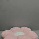 Pink Flower Pillow, Cute Decorative Flower Shaped Throw Pillow with Faux Rabbit Fur, 19.6" Soft Flower Plush Throw Pillow Floor Pillows Room Dcor for Bedroom Living Room