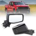 Right Passenger Side Mirror Compatible with 2019-2025 Chevy Silverado 1500 With Power Glass Manual Folding Heated Without Turn signal Replace#GM1321583(7Pins