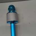 ShinePick Karaoke Microphone, 4 in 1 Wireless Microphone with LED Lights Handheld Portable Karaoke Machine, Home KTV Player, Compatible with Android & iOS Devices(Blue)