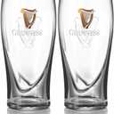 Guinness 20oz Beer Glasses Twin Pack | Certified Official Merchandise | Ideal gift for Beer Lovers